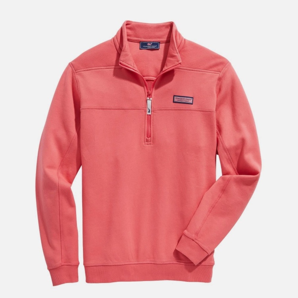 Vineyard Vines Coral Half-Zip Pullover